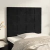 vidaXL Vzglavje postelje črno 90x5x118/128 cm žametno