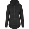 Womens Polar Fleece Zip-Up Hoodie in Black