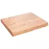 Kupaonska radna ploča svjetlosmeđa 60x50x(2-6) cm masivno drvo