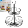 BAROK KORPA METALNA 2 SPRATA BLACK 28*43cm