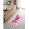 Sinsay - Kupatilska prostirka u prugama sa natpisom - pastelno roze
