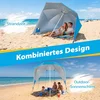 Northix Zavetišče za plažo, senčnik UPF 50+ s stranskimi ploščami, turkizno moder