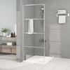 Pregrada za tuš srebrna 80 x 195 cm s prozirnim staklom ESG