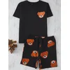 Trendyol Milla unisex set pidžama Tkdss25Pt00015, crna-crna