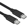 OEM Kabel USB-C M/M 1m, 240W 480Mbps črna bombažna pletenica, 1m