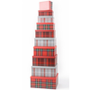 Novogodišnja kutija tartan red grey ( 43543 )