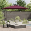 Suncobran s LED trakama Bordeaux Crvena 249 x 249 x 250 cm