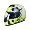 TIMMLUX integralna čelada za moped/skuter/motor, rumena-bela