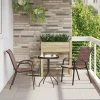 Bistro set za vrt 3 pcs Smeđa Čelik