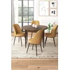 Hanah Home Set Trpezarijski sto i 4 stolice, Oker-braon