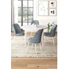Hanah Home Set Trpezarijski sto i 4 stolice, Sivo-beli