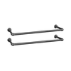 Set od 2 zidne vešalice za ramena LINEA, crna