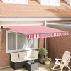 Povlačivi tende Crvena i bijela 350 x 250 cm