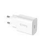 shumee Potovalni polnilnik Crong USB-C – stenski polnilnik USB-C Power Delivery 20 W (bel)