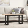 Stolić za kavu O-oblika 100x50x45,5 cm od borovine i čelik