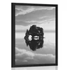 Plakat skala pod oblaki v črnobeli varianti - 60x90 black