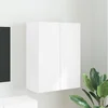 TV zidni ormar Zidne Bijelo 59,5 x 31 x 80 cm Konstruirano drvo