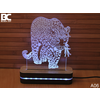 Black Cut 3D Lampa Jaguar, Hladno bela