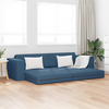 vidaXL Tla kavč postelja 2-v-1 modra 245x150x60.5 cm tkanina