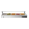 VEVOR Električni grelnik hrane pultni bain-marie 1450x365x335 mm nerjaveče jeklo