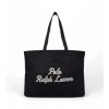 Polo Ralph Lauren za moške. 405962436001 Platnena tote torba s črno vezenino (OSFA), Črna, Priložnostno, Bombaž