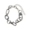 Bracelet with different clasps - silver color