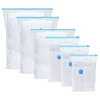 Vreće za spremanje 5 pcs Transparentne i plave 130 x 100 cm