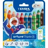 Lyra Groove TripleOne Ergonomic Triangular 3-In-1 Komplet barvnih svinčnikov Barve 10 Kosov