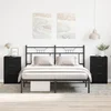 Noćni ormar 2 pcs Crni hrast 40 x 65 x 65 cm Konstruirano drvo