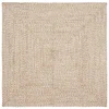 Tepisi za područja Prirodna i bijela 120 x 120 cm Juta