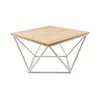 Konferencijski stočić CURVED 60x60 cm bela/bež