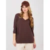 Temno rjava bluza z odkritim hrbtom