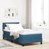 LED Box Spring Krevet Tamno plava 100 x 200 cm Baršun