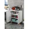 HANAH HOME Višenamenska samostojeća komoda Atlantic Pine Bela Toriva W