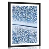 Plakat s paspartujem pogled na zimsko pokrajino - 30x45 silver