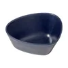 Servirna skleda KRIVLJINA 22 cm, temno modra modra, kamnita posoda, LIND DNA