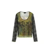 Desigual Majica svetlo zelena / temno zelena
