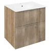 CIRASA Vanity Unit 59,2x64x46cm, oak Alabama strip - Rjava - 59,2x64x46 cm - Sapho - CIRASA - 24 - MDF/laminat - 592 - 640 - 460 - 14
