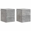 vidaXL Stenski nočni omarici 2 pcs Betonsko siva 34,5 x 33 x 40 cm