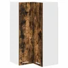 Vidaxl Viseča omarica z vrati Dimljen hrast in bela 57 x 57 x 100 cm