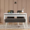 HANAH HOME Trpezarijski set Vina 1053 3 AnthraciteWhite