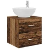 vidaXL Umivalnik s pritrditev na steno Star les 49,5 x 44,5 x 66,5 cm