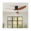 ZEVENTI - LED plafonski ventilator PADUA LED/18W/230V Wi-Fi Tuya crna/smeđa + daljinski upravljač