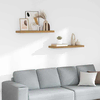 Polica na zidu 2 pcs Smeđa 90 x 23,5 x 4 cm Konstruirano drvo