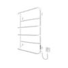 Kupatilski rebrasti radijator LUX 105W/230V 81x52 cm inox/bela desna