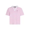 Karl Lagerfeld Majica Ikon Stripe svetlo modra / staro roza