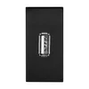 NOEN USB data, modularna vtičnica 22,5x45 mm USB data 2.0, zatiči, črna