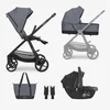 Kikka Boo Kolica Mia 3in1 set sa I-SIZE autosedištem i tvrdom korpom Grey