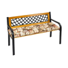 Prešita sedežna klop - 40x120 cm - Rjava kavna zrna, rdeča