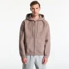 Mikina Nike Solo Swoosh Mens Full-Zip Fleece Hoodie Mink Brown/ Mink Brown/ White M
